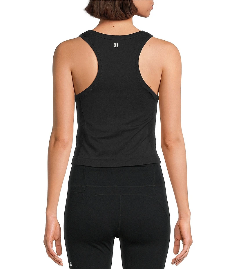 Sweaty Betty Athlete Crew Neck Sleeveless Seamless Crop Tank Top