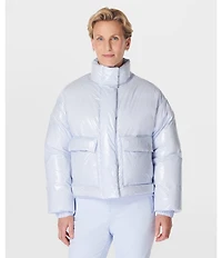 Sweaty Betty High Shine Water Resistant Cropped Puffer Ski Jacket