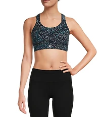 Sweaty Betty Printed Power Medium Support Racerback Sport Bra