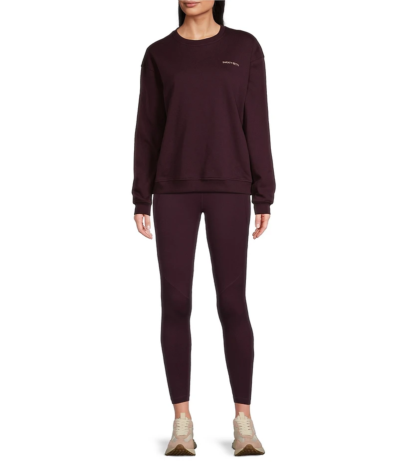 Sweaty Betty Revive Crew Neck Long Sleeve Pullover Sweatshirt