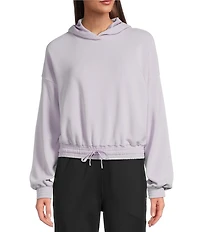 Sweaty Betty Sand Wash Cloudweight Long Sleeve Crop Hoodie