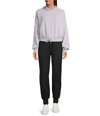 Sweaty Betty Sand Wash Cloudweight Long Sleeve Crop Hoodie