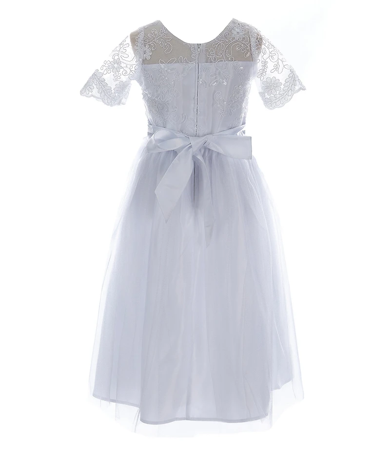 Sweet Kids Big Girls Lace Tulle & Satin Ball Gown