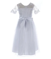 Sweet Kids Big Girls Lace Tulle & Satin Ball Gown