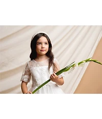 Sweet Kids Big Girls Lace Tulle & Satin Ball Gown