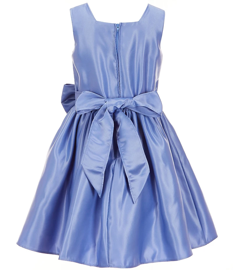 Sweet Kids Big Girls Sleeveless Satin Pleated Fit & Flare Dress