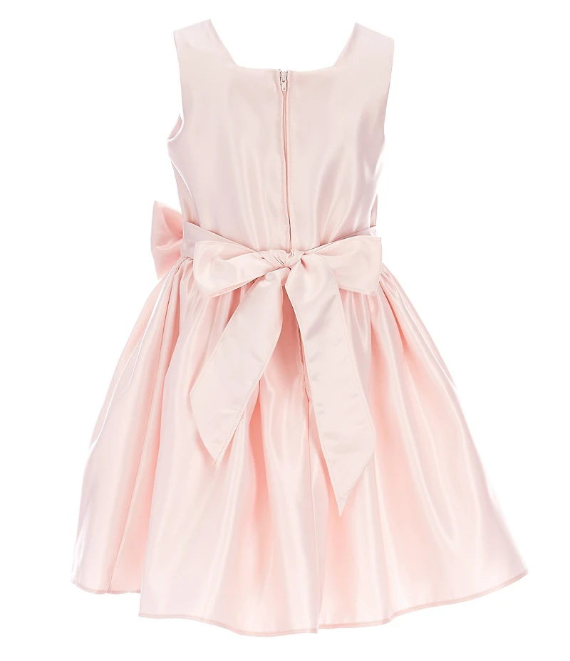 Sweet Kids Big Girls Sleeveless Satin Pleated Fit & Flare Dress