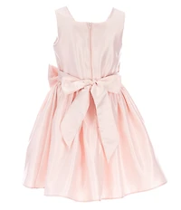 Sweet Kids Big Girls Sleeveless Satin Pleated Fit & Flare Dress