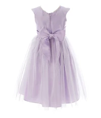 Sweet Kids Little Girls Faux-Pearl Satin/Tulle Fit & Flare Dress