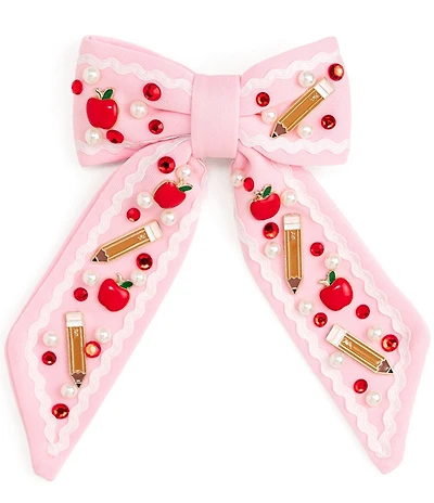 Sweet Wink Apple Gemstone Bow Clip
