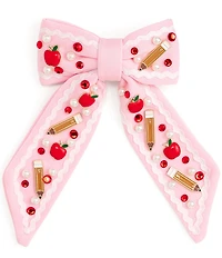 Sweet Wink Apple Gemstone Bow Clip