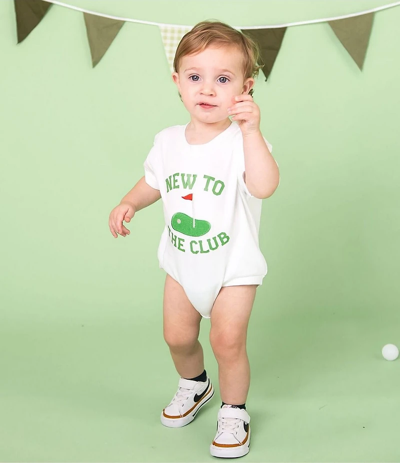 Sweet Wink Baby Boys Short Sleeve New To The Club Romper