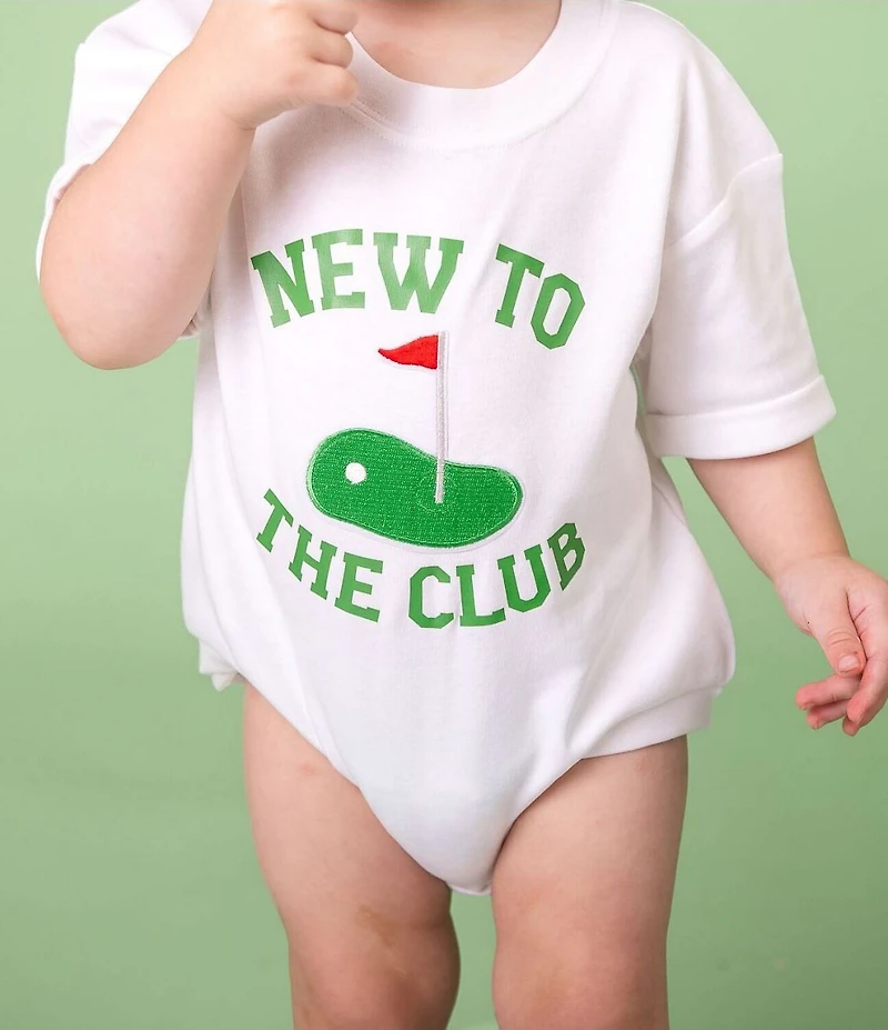 Sweet Wink Baby Boys Short Sleeve New To The Club Romper