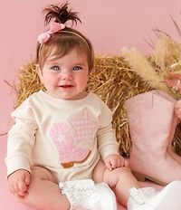 Sweet Wink Baby Girls Long Sleeve Cow Girl Bodysuit