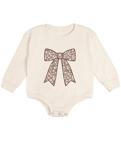 Sweet Wink Baby Girls Long Sleeve Ditsy Floral Bow Romper