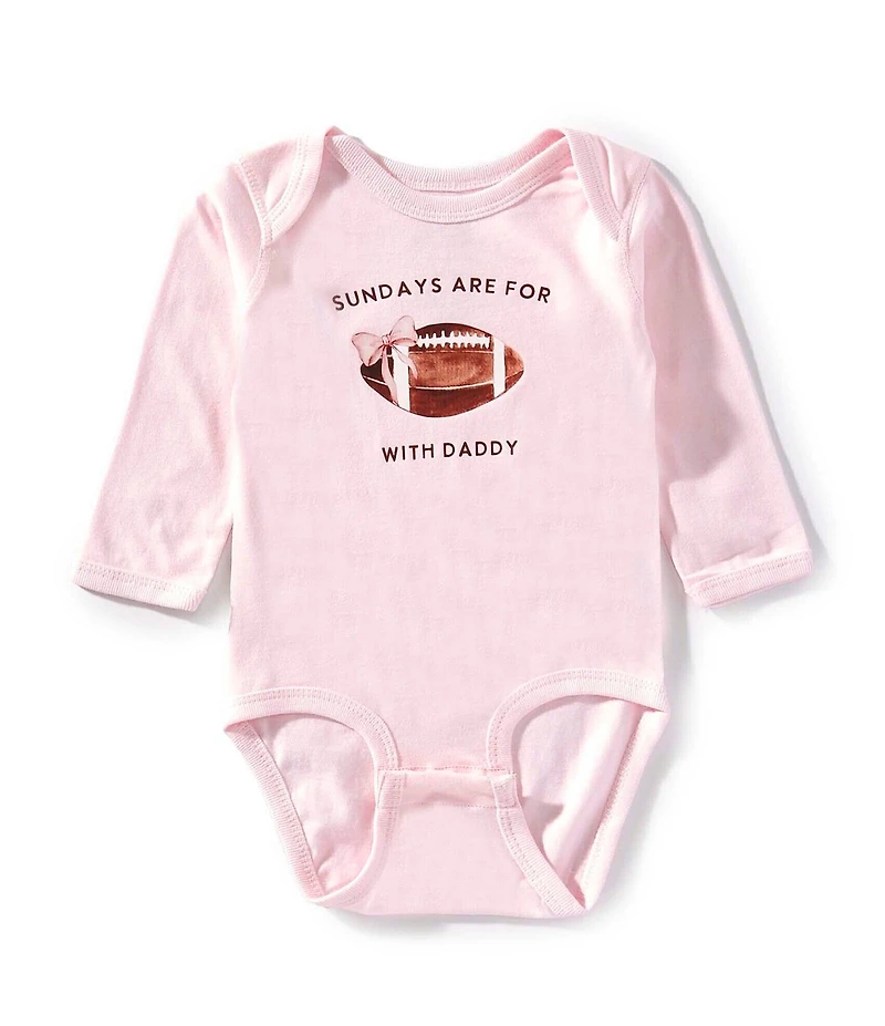 Sweet Wink Baby Girls Long-Sleeve Football With Daddy Bodysuit