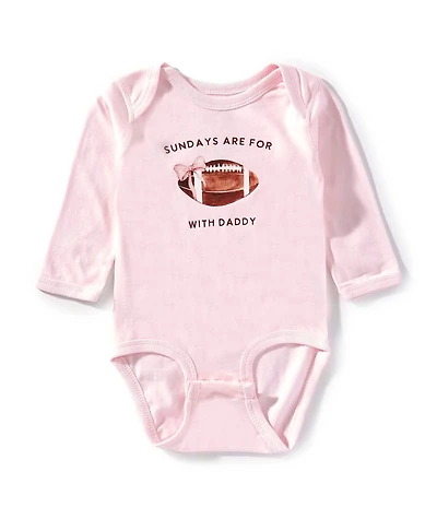 Sweet Wink Baby Girls Long-Sleeve Football With Daddy Bodysuit