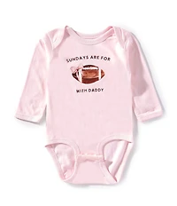 Sweet Wink Baby Girls Long-Sleeve Football With Daddy Bodysuit