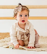 Sweet Wink Baby Girls Long sleeve Game Day Icon Romper