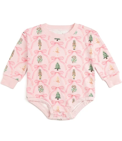 Sweet Wink Baby Girls Long Sleeve Nutrcracker Trellis Christmas Romper
