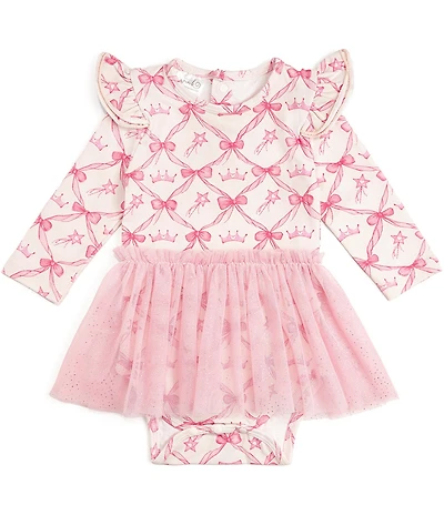 Sweet Wink Baby Girls Long Sleeve Princess Coquette Tutu Bodysuit