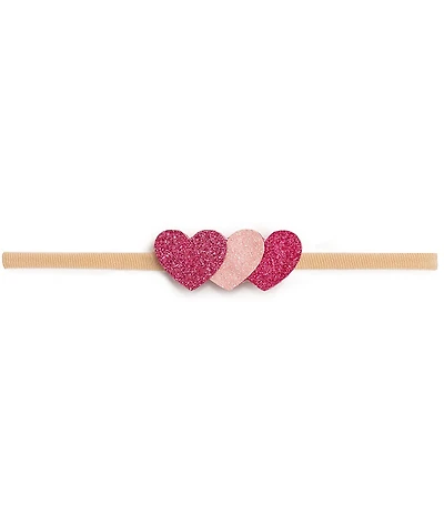 Sweet Wink Baby Girls Valentine's Day Glitter-Accented-Heart-Detailed Headband