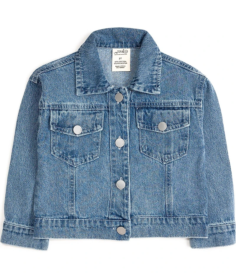 Sweet Wink Big Girls Long Sleeve Cowgirl Cutie Denim Jacket