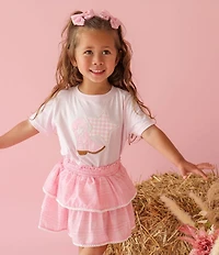 Sweet Wink Big Girls Short Sleeve Cowgirl Boot and Star T-Shirt