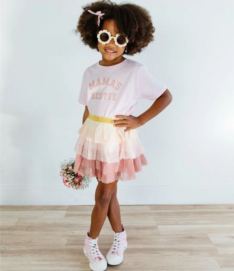 Sweet Wink Big/Little Girls Boho Blush Tutu