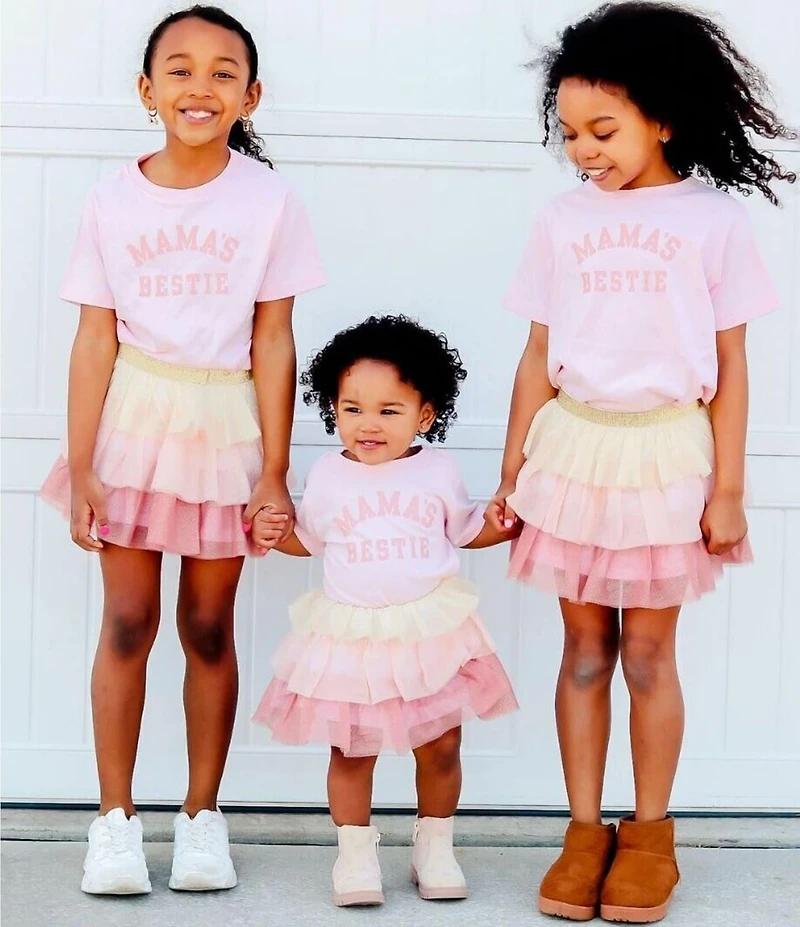 Sweet Wink Big/Little Girls Boho Blush Tutu