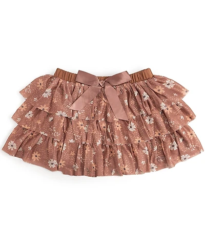 Sweet Wink Little/Big Girls Ditsy Fall Printed Tiered Tutu