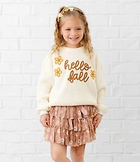 Sweet Wink Little/Big Girls Ditsy Fall Printed Tiered Tutu