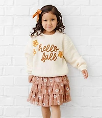 Sweet Wink Little/Big Girls Ditsy Fall Printed Tiered Tutu