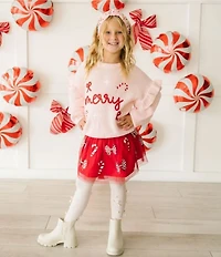 Sweet Wink Girls Candy Cane Christmas Gemstone Headband