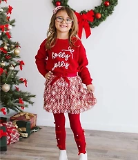Sweet Wink Girls Christmas Plaid Layered Bow Headband