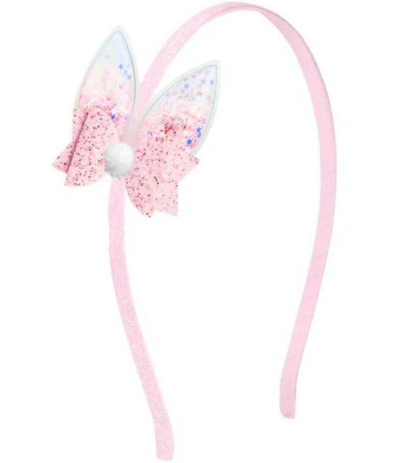 Sweet Wink Girls Confetti-Accented Bunny Ears/Bow-Accented Headband