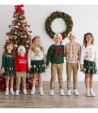 Sweet Wink Girls Emerald Green Velvet Bow Christmas Headband