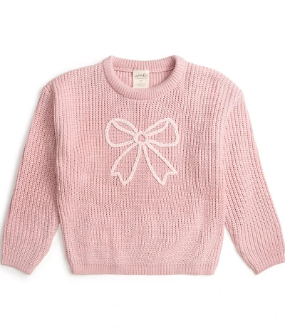 Sweet Wink Girls Long Sleeve Coquette Bow Sweater