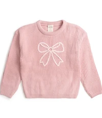 Sweet Wink Girls Long Sleeve Coquette Bow Sweater