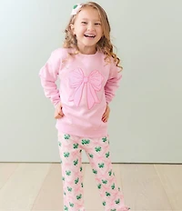 Sweet Wink Girls Long-Sleeve Sequin-Embellished Bow Patch Fleece Sweatshirt