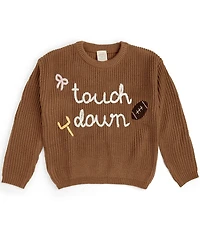 Sweet Wink Big Girls Long Sleeve Touchdown Sweater