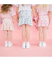 Sweet Wink Girls Mixed-Media Printed Skort