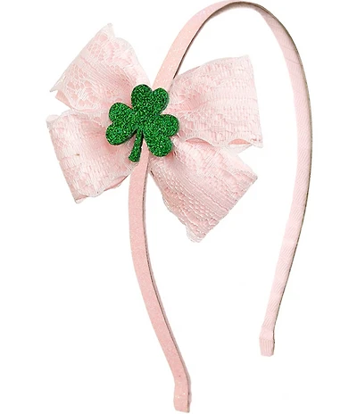 Sweet Wink Girls Saint Patrick's Day Shamrock-Accented-Bow Headband