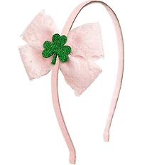 Sweet Wink Girls Saint Patrick's Day Shamrock-Accented-Bow Headband