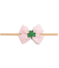 Sweet Wink Baby Girls Saint Patrick's Day Shamrock-Accented-Bow Headband