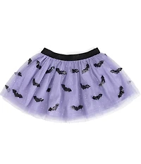 Sweet Wink Girls Sequin Bat Halloween Tutu Skirt
