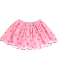 Sweet Wink Girls Sequin-Embellished-Heart-Appliqued Tulle Tutu Skirt