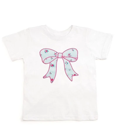 Sweet Wink Girls Short-Sleeve Daisly-Printed-Bow-Patch T-Shirt