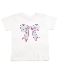Sweet Wink Girls Short-Sleeve Daisly-Printed-Bow-Patch T-Shirt