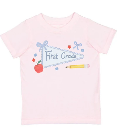 Sweet Wink Girls Short Sleeve First Grade Pennant T-Shirt
